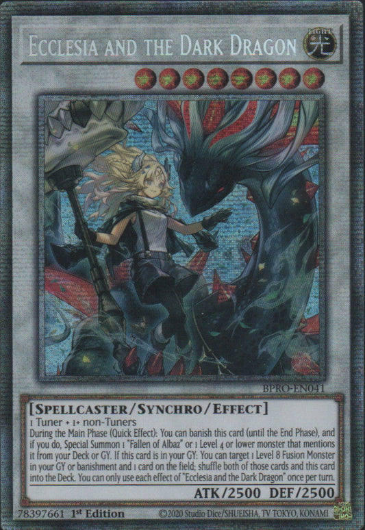 Ecclesia and the Dark Dragon - BPRO-EN041 - 1st Edition - Starlight Rare