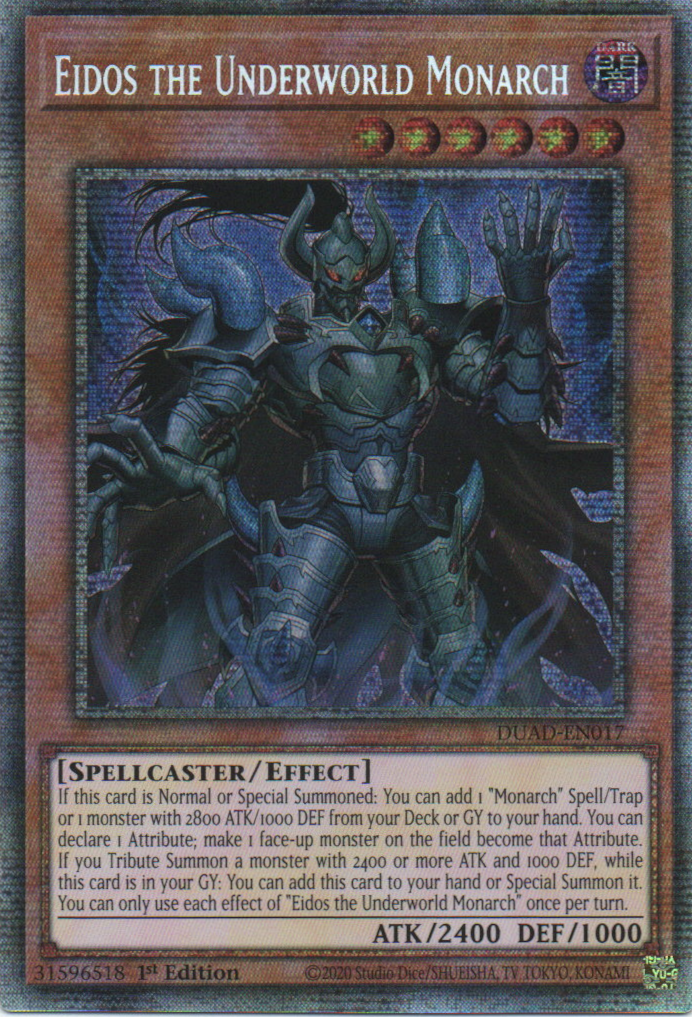 Eidos the Underworld Monarch - DUAD-EN017 - 1st Edition - Starlight Rare