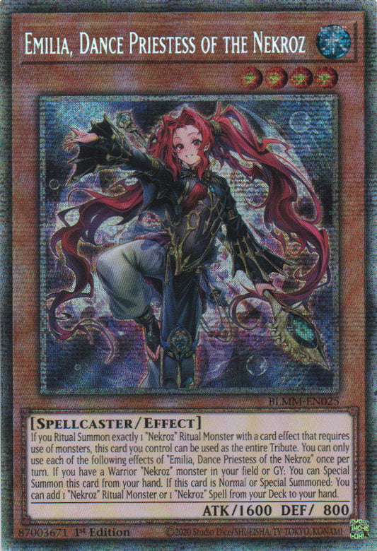 Emilia, Dance Priestess of the Nekroz - BLMM-EN025 - 1st Edition - Starlight Rare