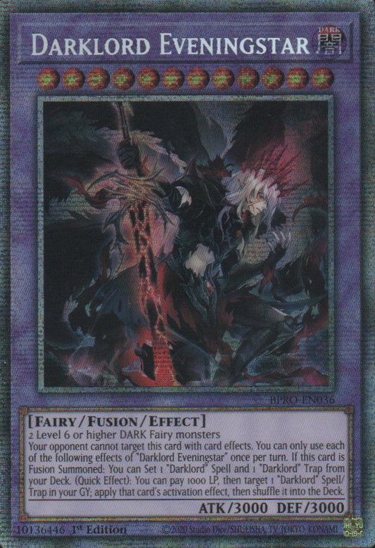 Darklord Eveningstar - BPRO-EN036 - 1st Edition - Starlight Rare
