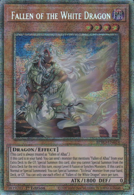 Fallen of the White Dragon - BPRO-EN024 - 1st Edition - Starlight Rare