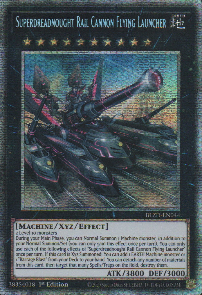 Superdreadnought Rail Cannon Flying Launcher - BLZD-EN044 - 1st Edition - Starlight Rare