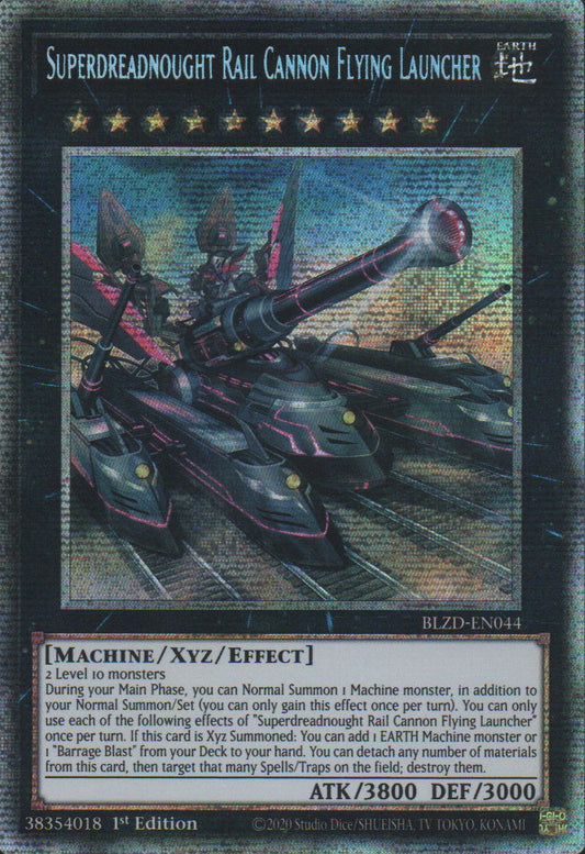 Superdreadnought Rail Cannon Flying Launcher - BLZD-EN044 - 1st Edition - Starlight Rare