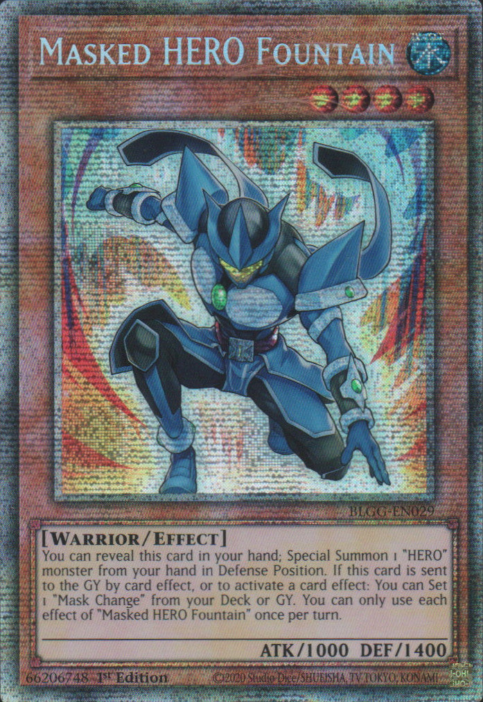 Masked HERO Fountain - BLGG-EN029 - 1st Edition - Starlight Rare
