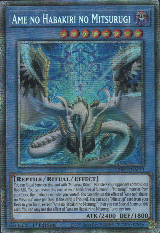 Ame no Habakiri no Mitsurugi - L26D-ENM10 - 1st Edition - Starlight Rare