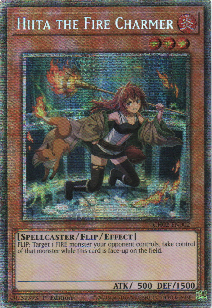 Hiita the Fire Charmer - CH02-EN002 - 1st Edition - Starlight Rare