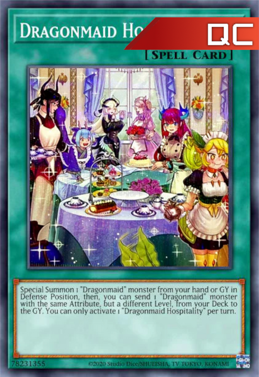 Dragonmaid Hospitality (Alternate Art) - RA03-EN068 - 1st Edition - Quarter Century Secret Rare