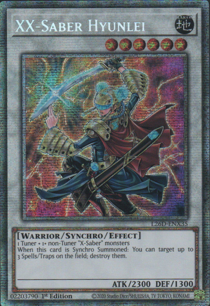 XX-Saber Hyunlei - L26D-ENX35 - 1st Edition - Starlight Rare