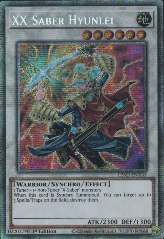 XX-Saber Hyunlei - L26D-ENX35 - 1st Edition - Starlight Rare