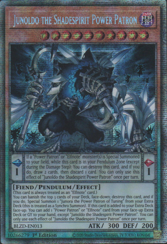 Junoldo the Shadespirit Power Patron - BLZD-EN013 - 1st Edition - Starlight Rare