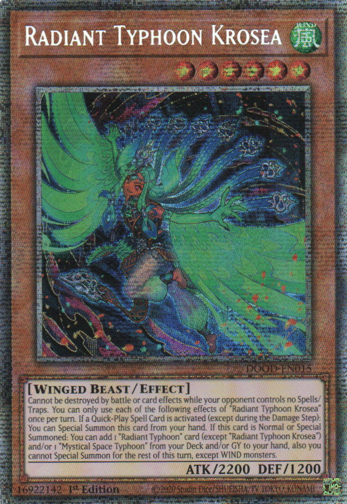 Radiant Typhoon Krosea - DOOD-EN015 - 1st Edition - Starlight Rare