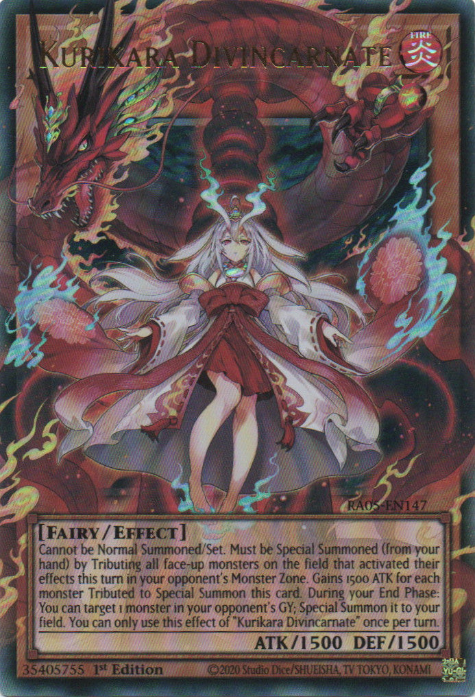 Kurikara Divincarnate (Extended Art) - RA05-EN147 - 1st Edition - Ultra Rare