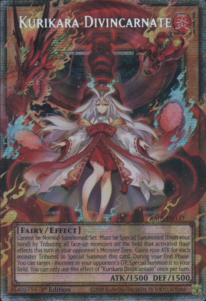 Kurikara Divincarnate (Extended Art) - RA05-EN147 - 1st Edition - Starlight Rare