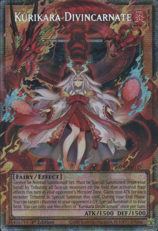 Kurikara Divincarnate (Extended Art) - RA05-EN147 - 1st Edition - Starlight Rare