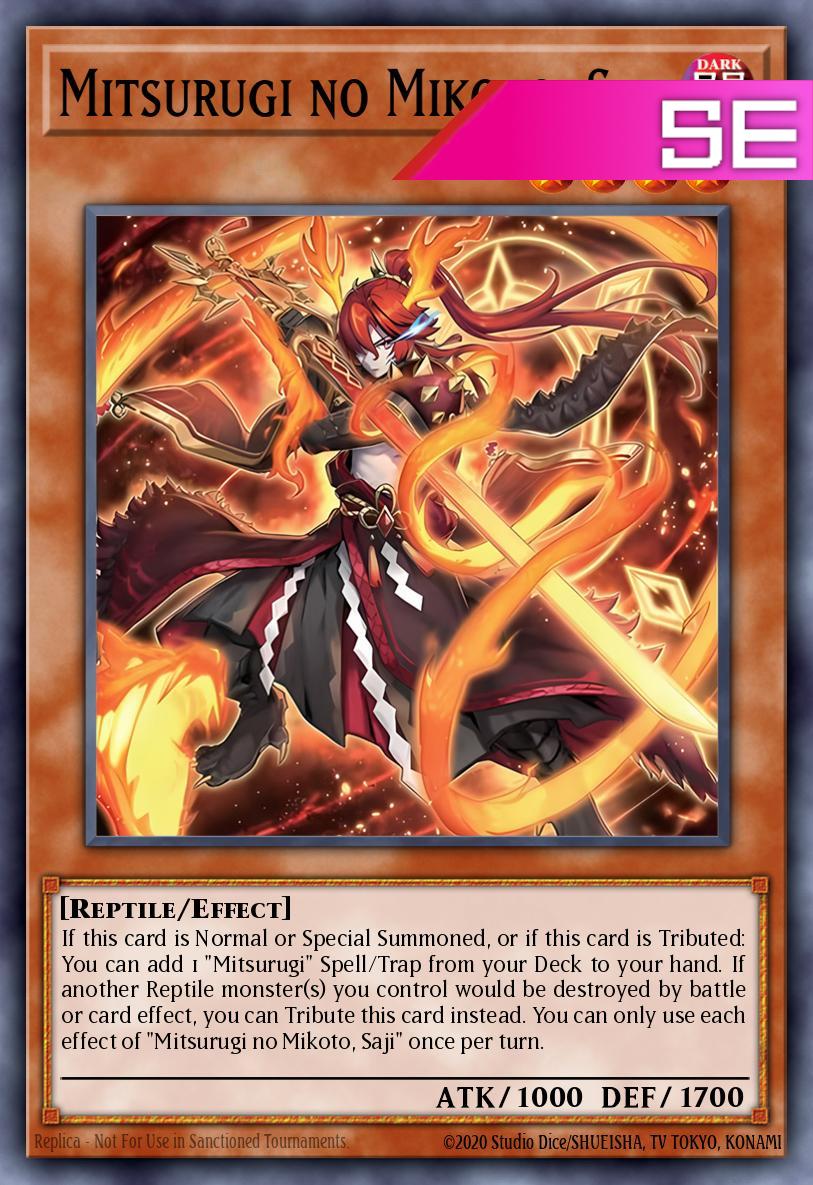 Mitsurugi no Mikoto, Saji - L26D-ENM05 - 1st Edition - Secret Rare