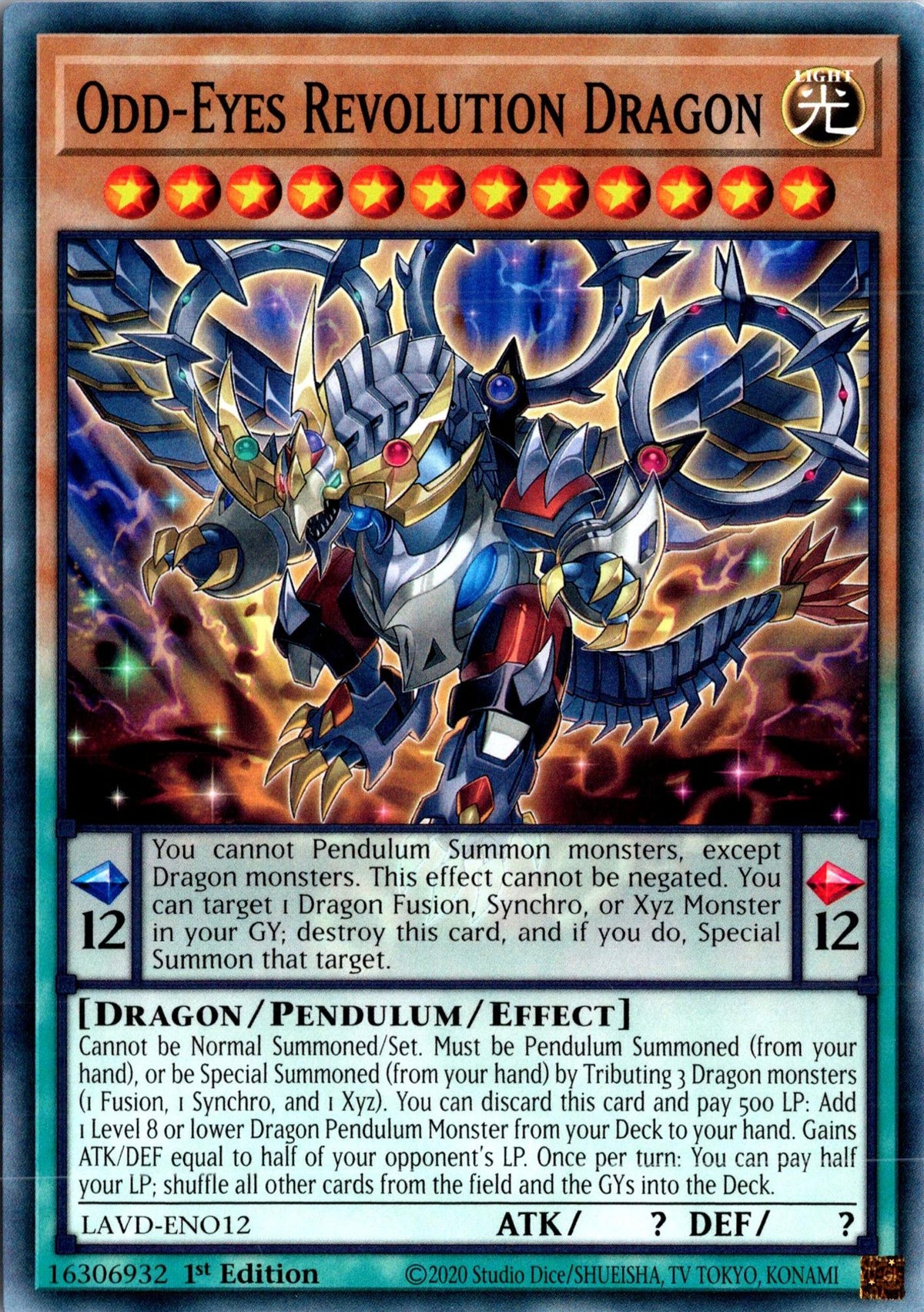 Odd-Eyes Revolution Dragon - LAVD-ENO12 - 1st Edition - Common