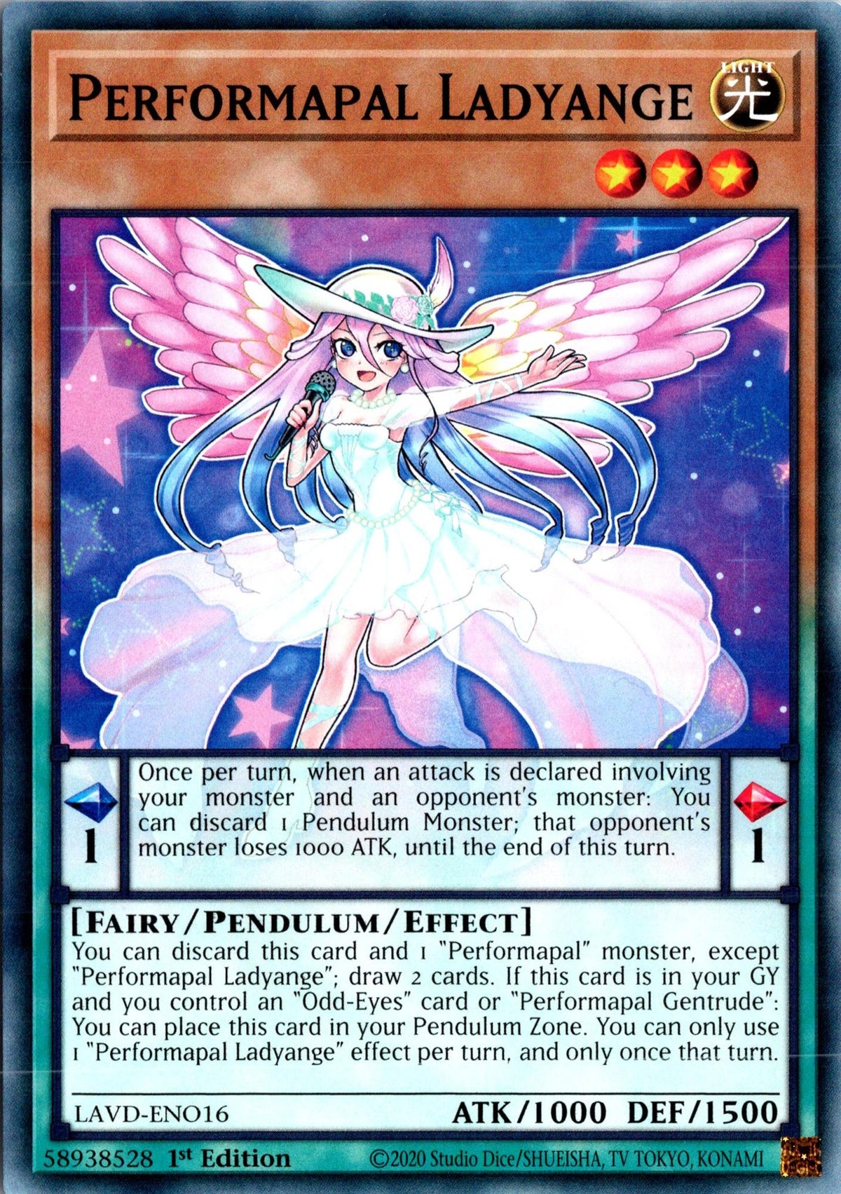 Performapal Ladyange - LAVD-ENO16 - 1st Edition - Common