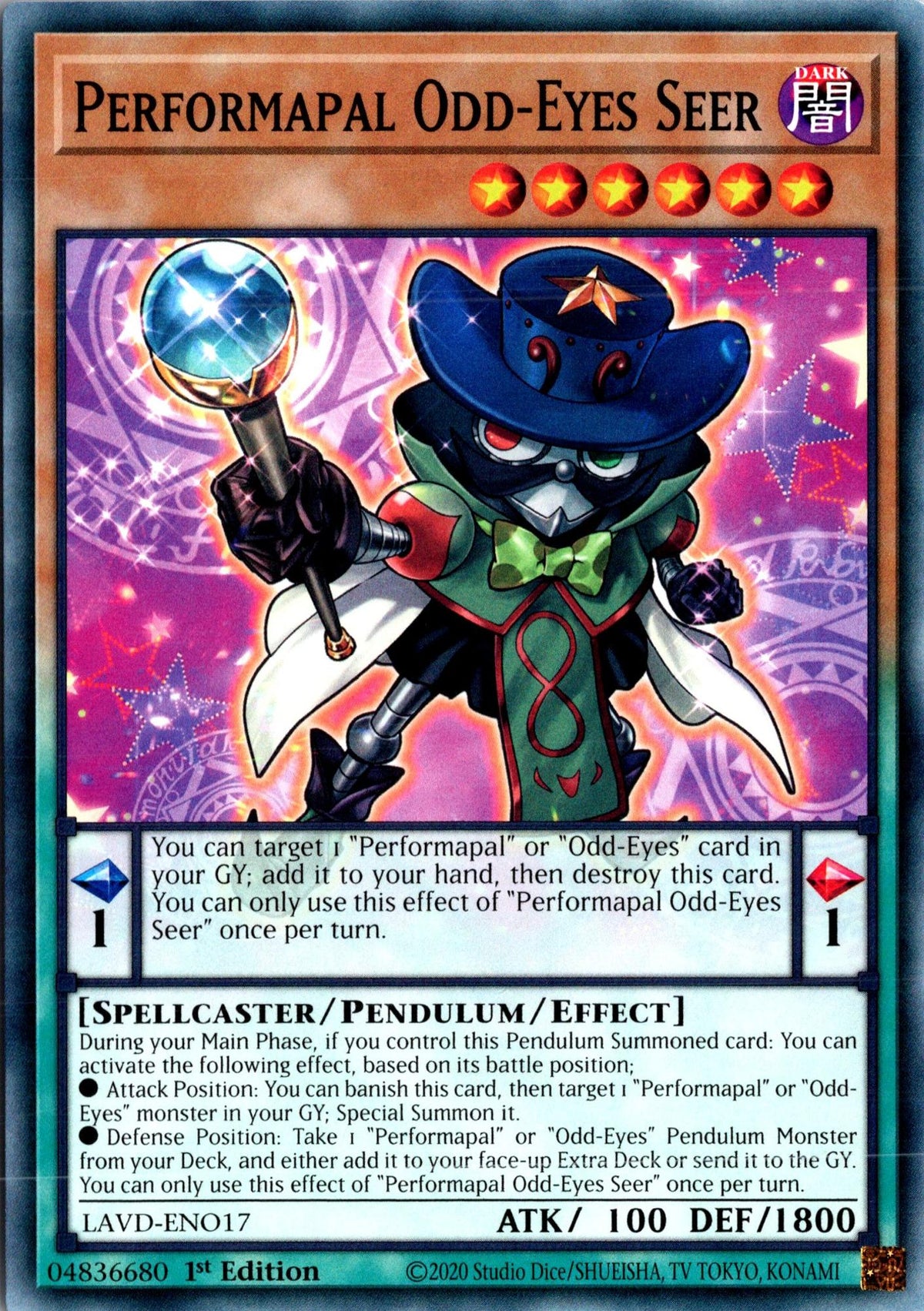 Performapal Odd-Eyes Seer - LAVD-ENO17 - 1st Edition - Common