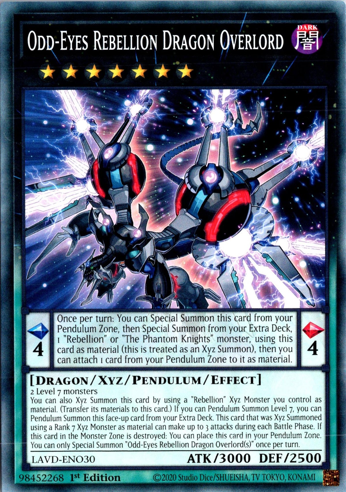 Odd-Eyes Rebellion Dragon Overlord - LAVD-ENO30 - 1st Edition - Common