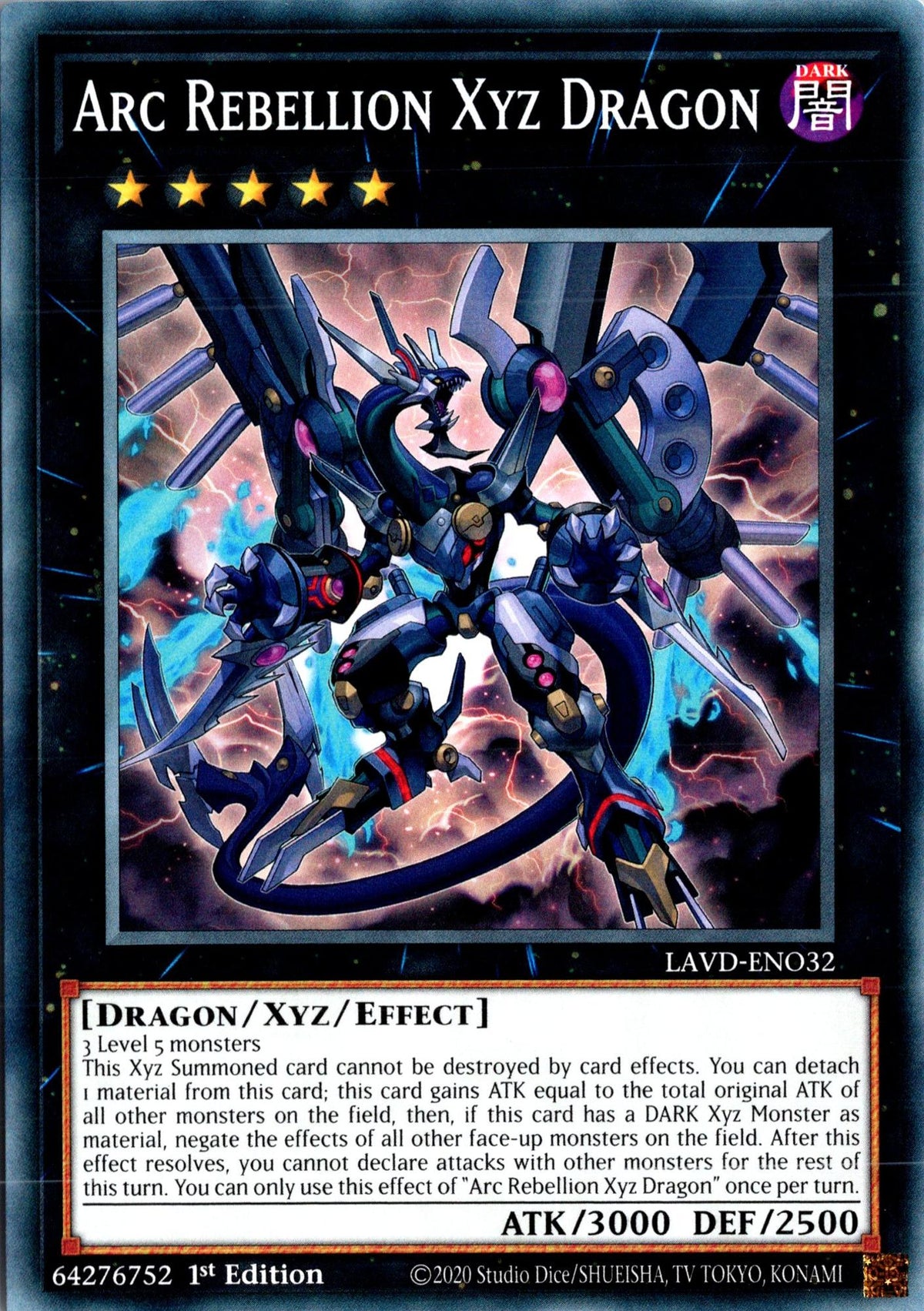 Arc Rebellion Xyz Dragon - LAVD-ENO32 - 1st Edition - Common