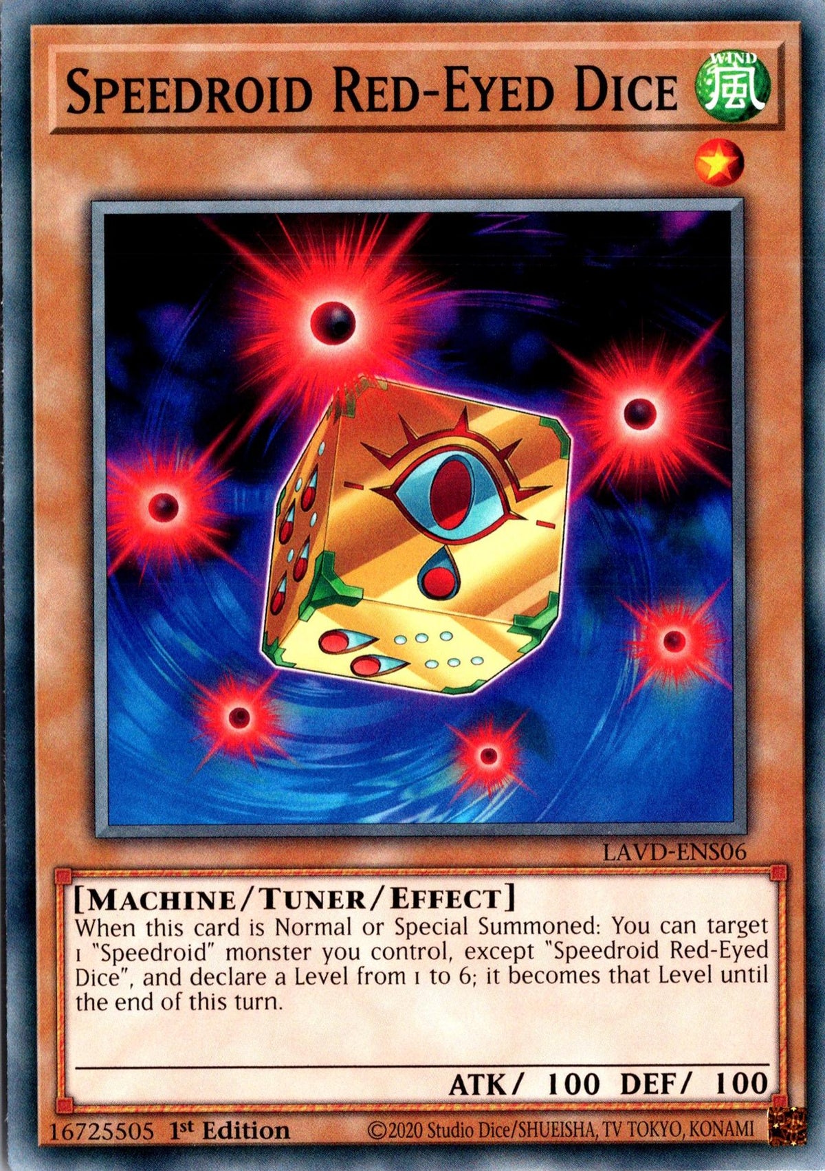 Speedroid Red-Eyed Dice - LAVD-ENS06 - 1st Edition - Common
