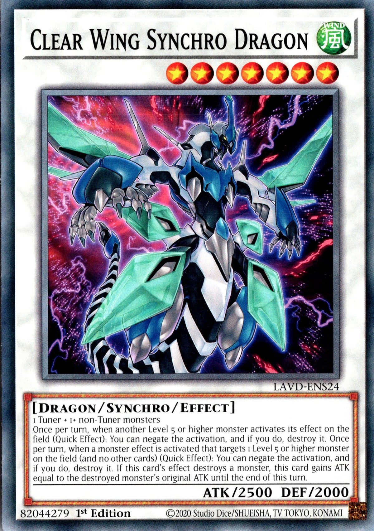 Clear Wing Synchro Dragon - LAVD-ENS24 - 1st Edition - Common