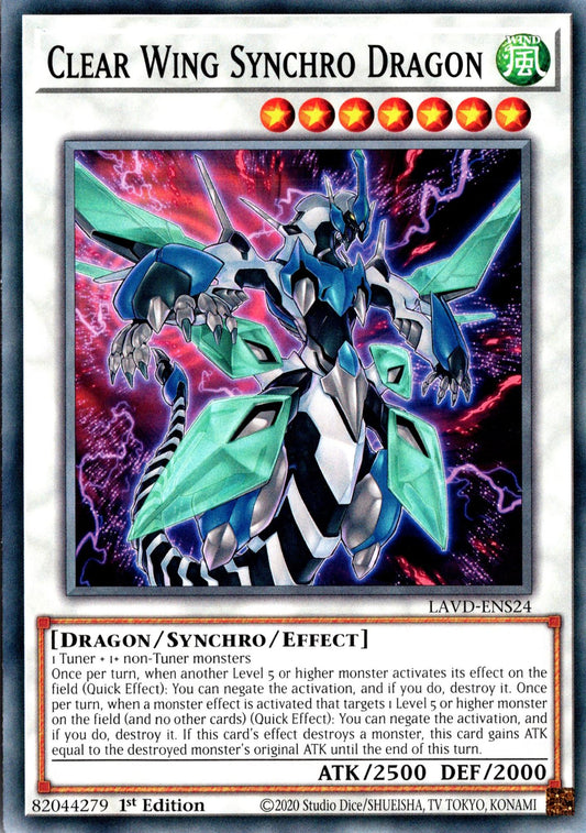 Clear Wing Synchro Dragon - LAVD-ENS24 - 1st Edition - Common
