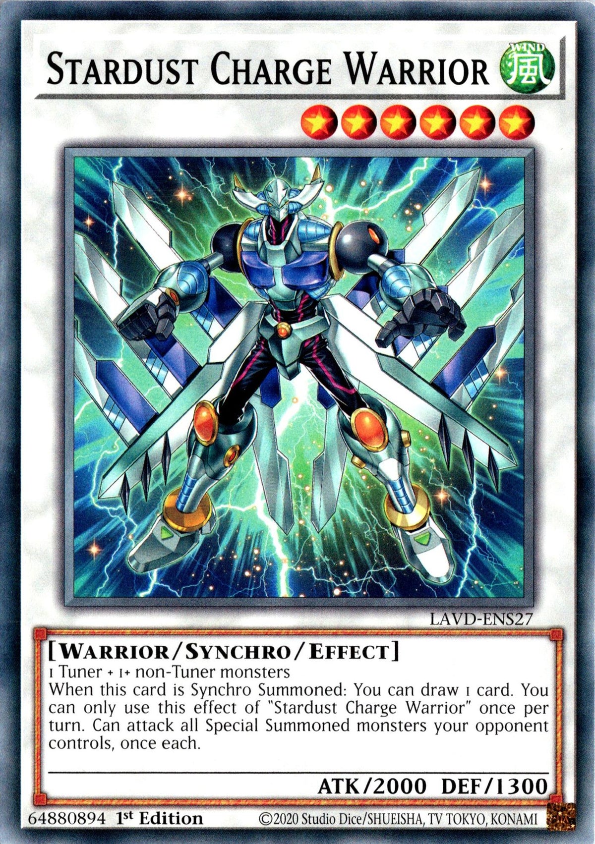 Stardust Charge Warrior - LAVD-ENS27 - 1st Edition - Common