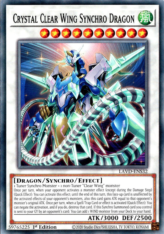 Crystal Clear Wing Synchro Dragon - LAVD-ENS32 - 1st Edition - Common
