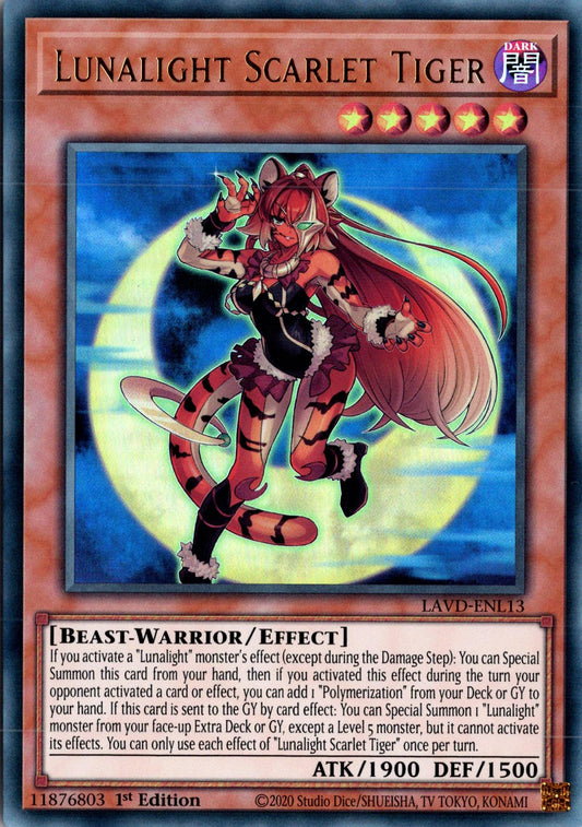Lunalight Scarlet Tiger - LAVD-ENL13 - 1st Edition - Ultra Rare