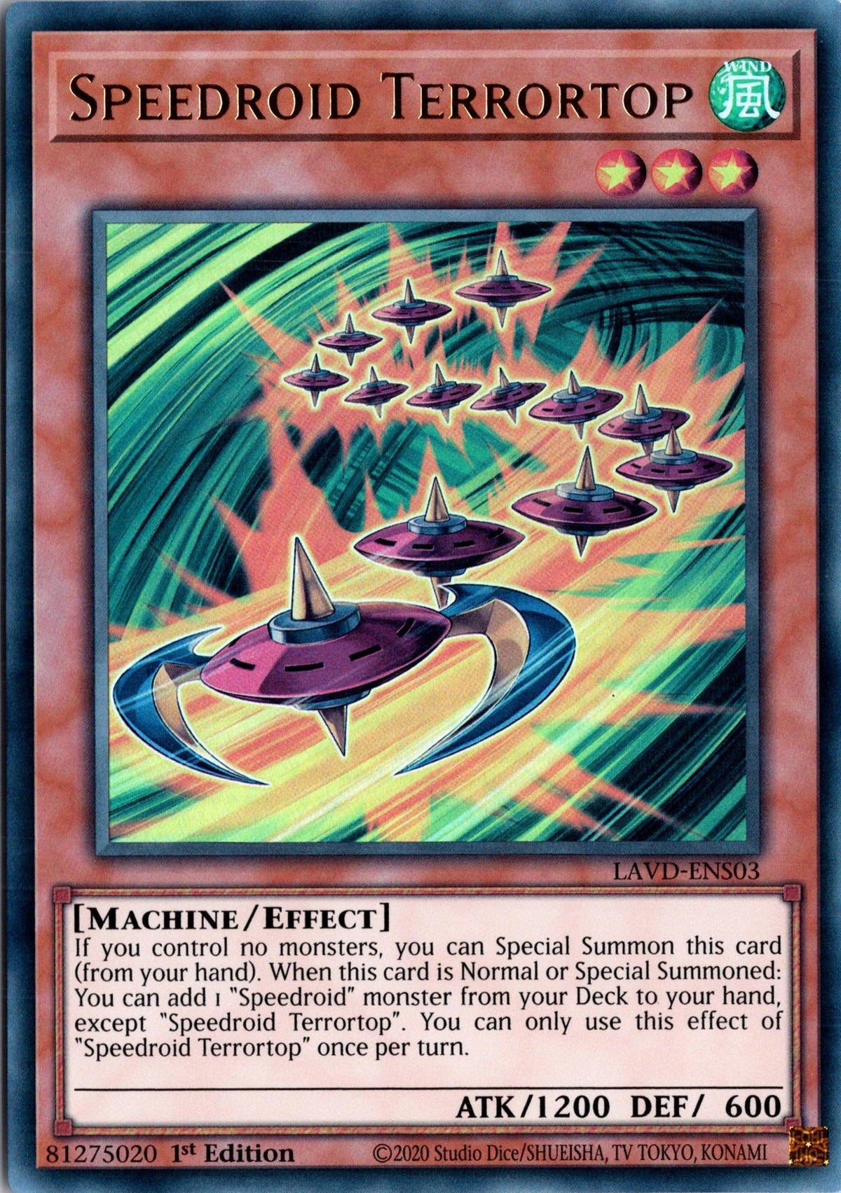 Speedroid Terrortop - LAVD-ENS03 - 1st Edition - Ultra Rare