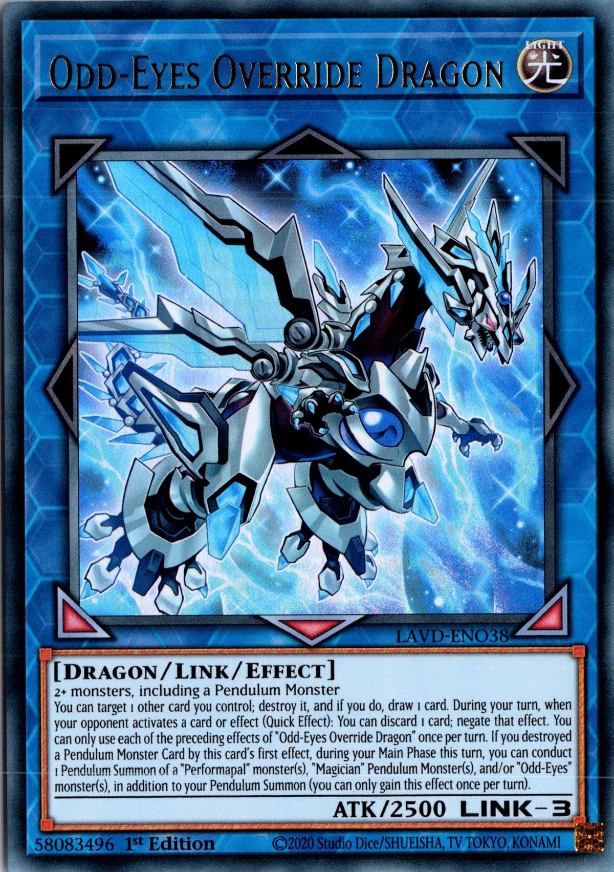 Odd-Eyes Override Dragon - LAVD-ENO38 - 1st Edition - Ultra Rare