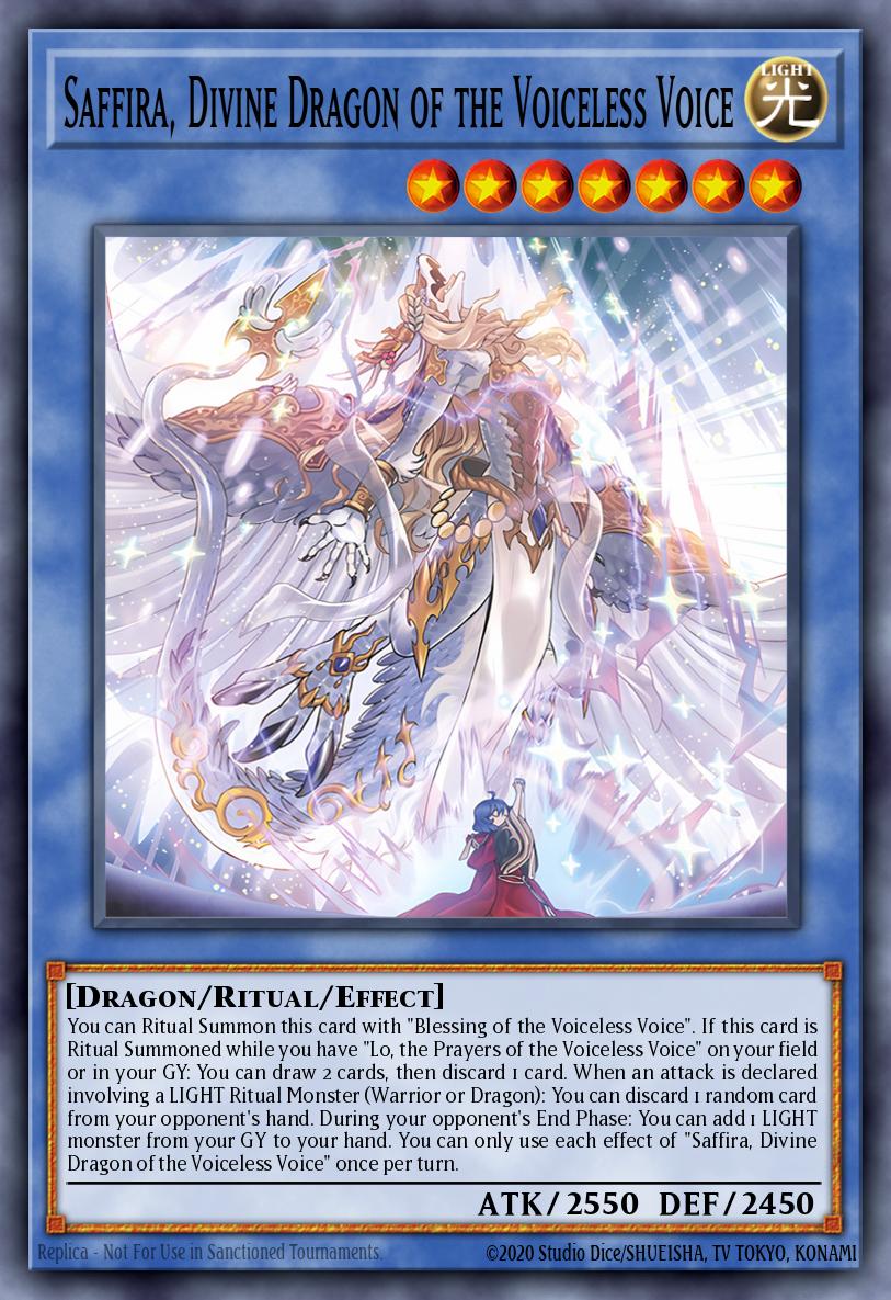 Saffira, Divine Dragon of the Voiceless Voice - LEDE-EN034 - 1st Edition - Ultra Rare