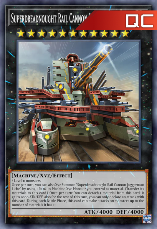 Superdreadnought Rail Cannon Juggernaut Liebe (Alternate Art) - RA03-EN041 - 1st Edition - Quarter Century Secret Rare