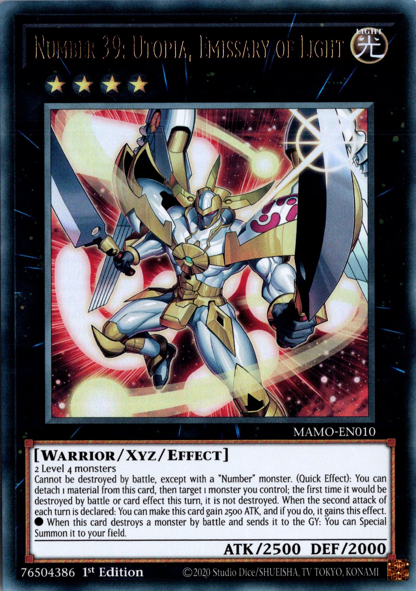 Number 39: Utopia, Emissary of Light - MAMO-EN010 - 1st Edition - Ultra Rare