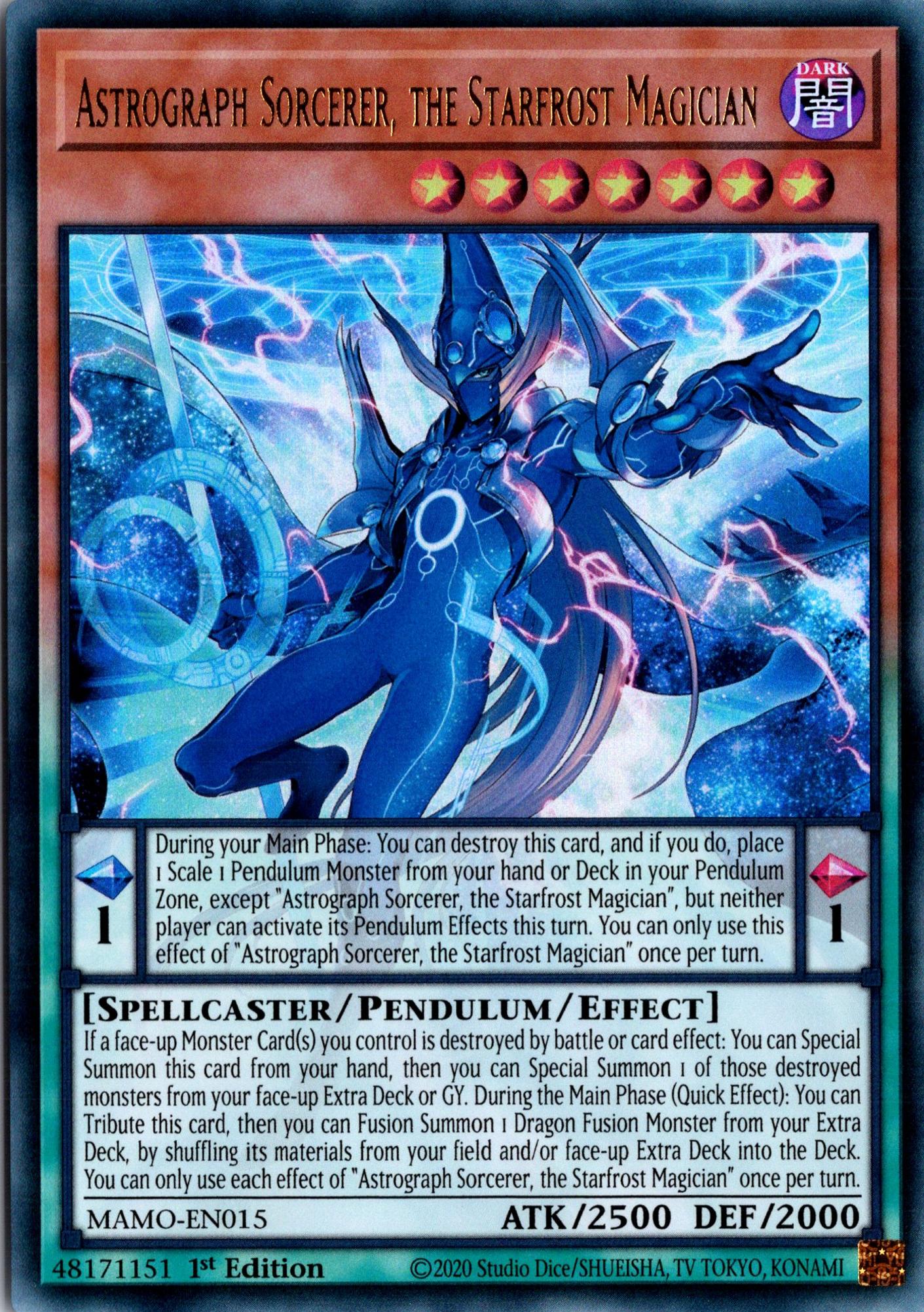 Astrograph Sorcerer, the Starfrost Magician - MAMO-EN015 - 1st Edition - Ultra Rare
