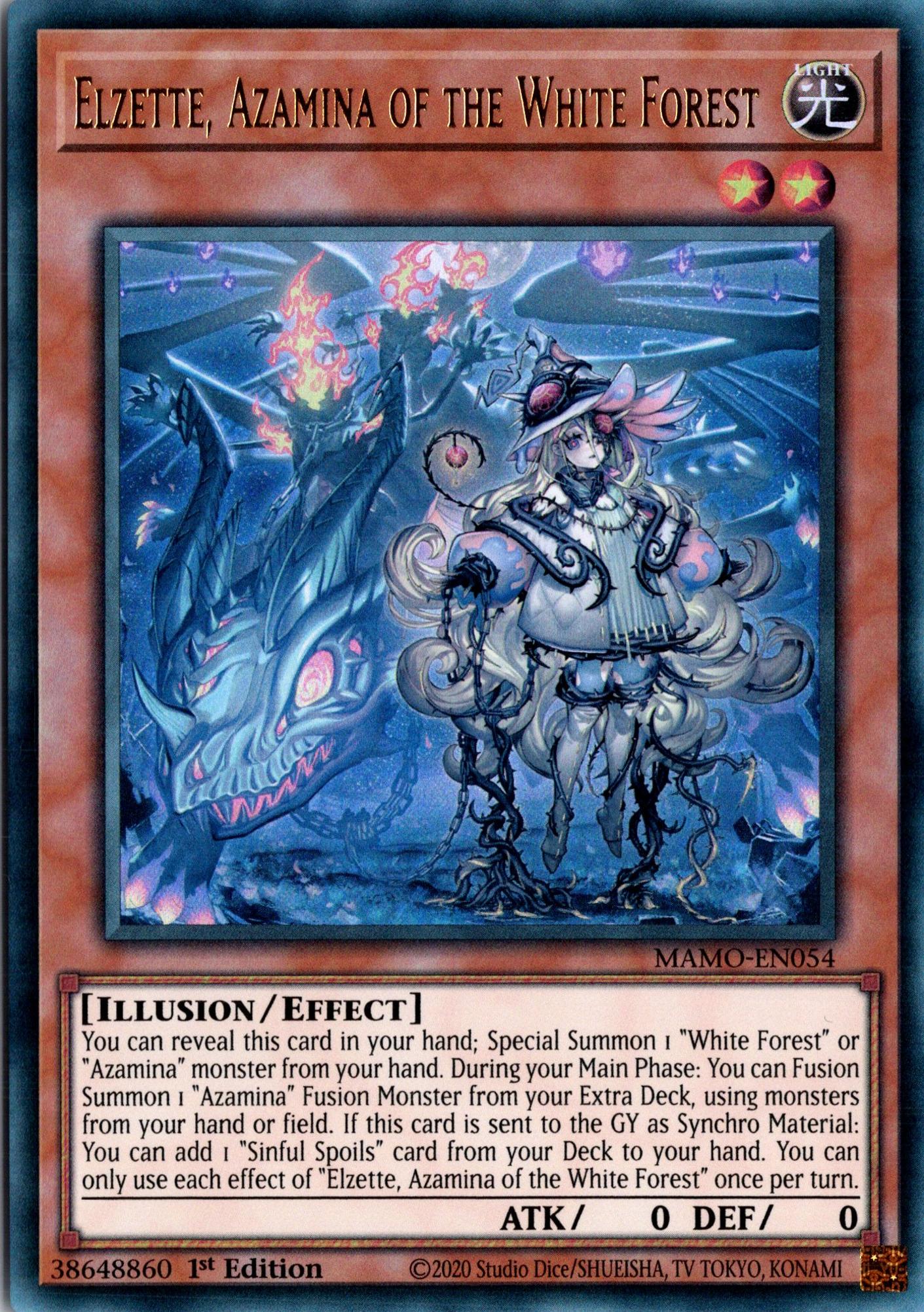 Elzette, Azamina of the White Forest - MAMO-EN054 - 1st Edition - Ultra Rare