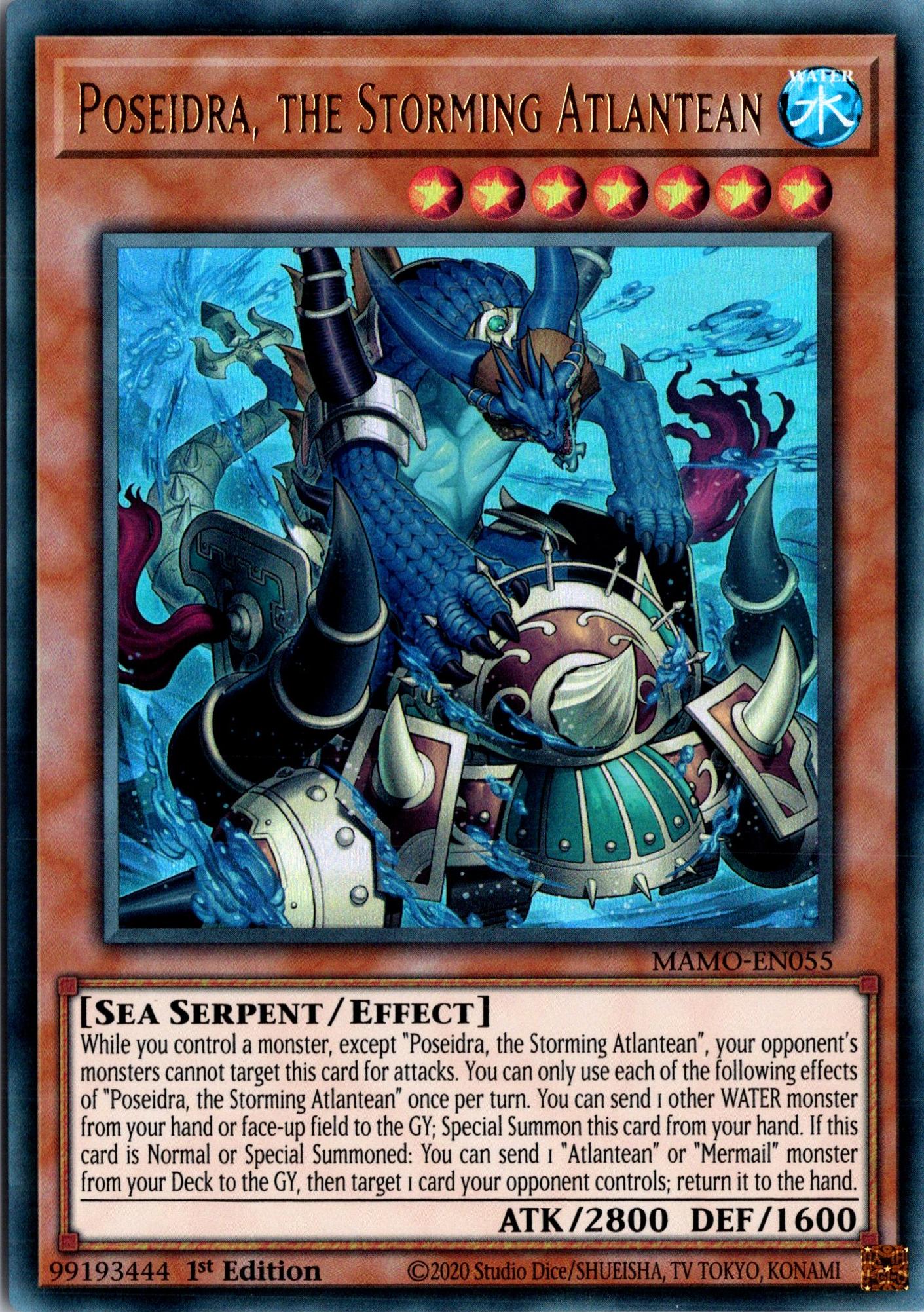 Poseidra, the Storming Atlantean - MAMO-EN055 - 1st Edition - Ultra Rare