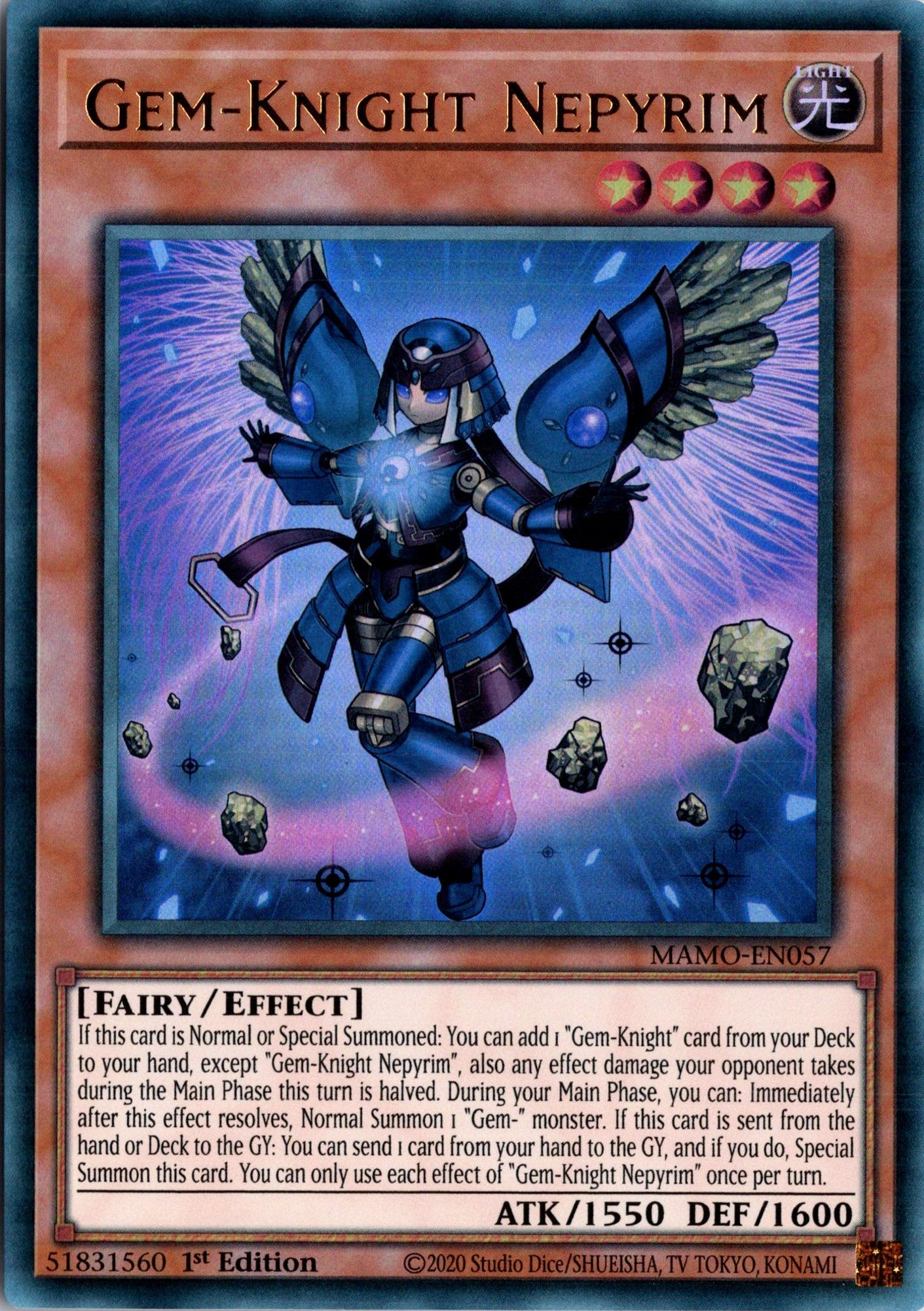 Gem-Knight Nepyrim - MAMO-EN057 - 1st Edition - Ultra Rare
