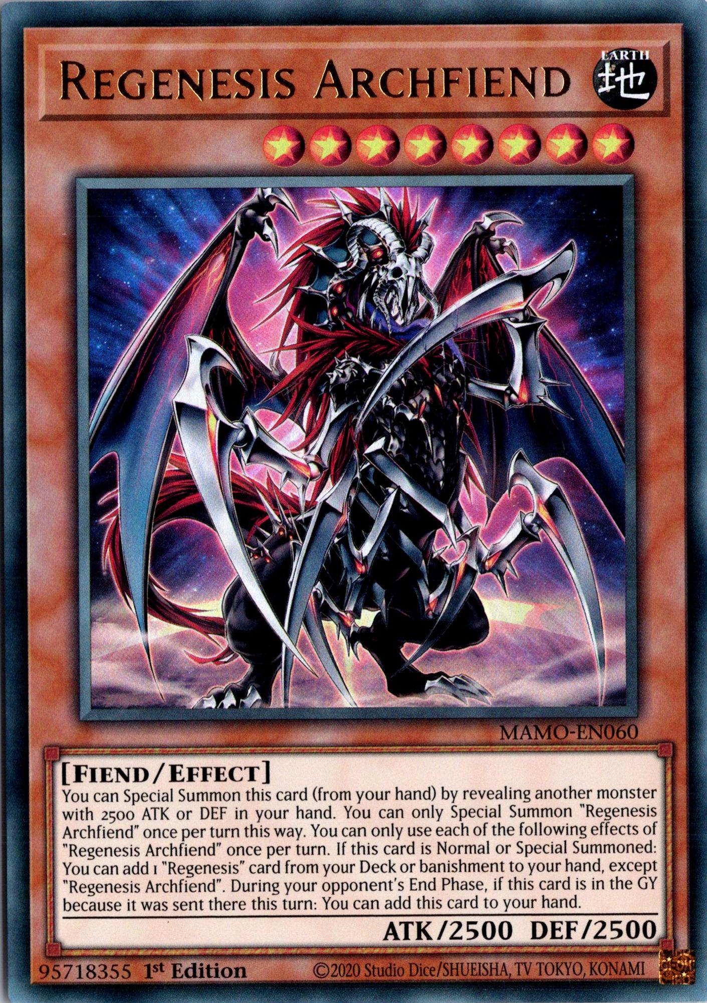 Regenesis Archfiend - MAMO-EN060 - 1st Edition - Ultra Rare