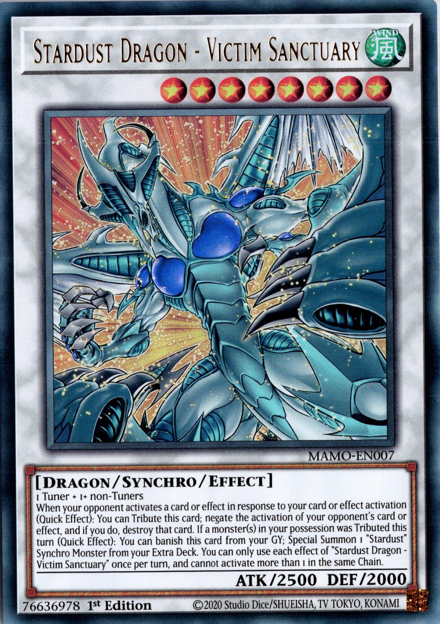 Stardust Dragon - Victim Sanctuary - MAMO-EN007 - 1st Edition - Ultra Rare