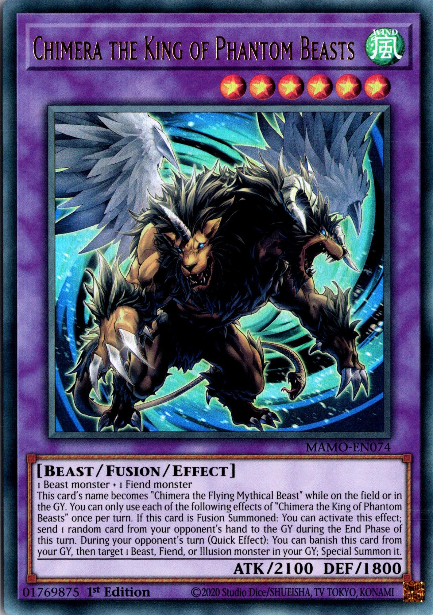 Chimera the King of Phantom Beasts - MAMO-EN074 - 1st Edition - Ultra Rare