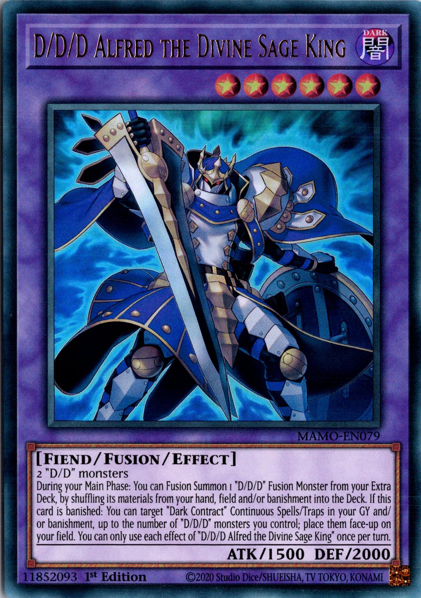 D/D/D Alfred the Divine Sage King - MAMO-EN079 - 1st Edition - Ultra Rare