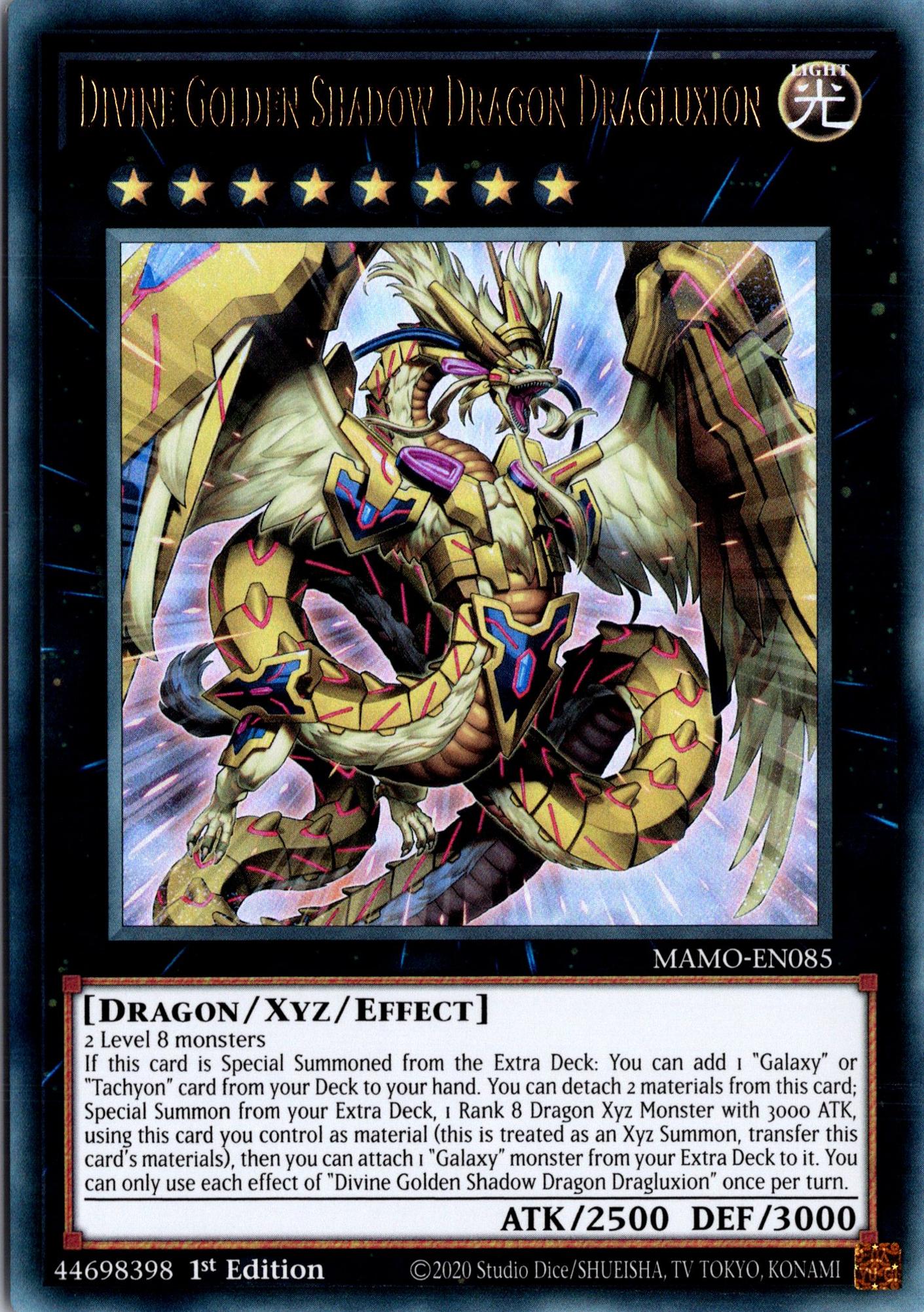 Divine Golden Shadow Dragon Dragluxion - MAMO-EN085 - 1st Edition - Ultra Rare
