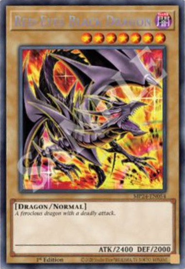 Red-Eyes Black Dragon (alternate art) - MP24-EN054 - 1st Edition - Prismatic Secret Rare