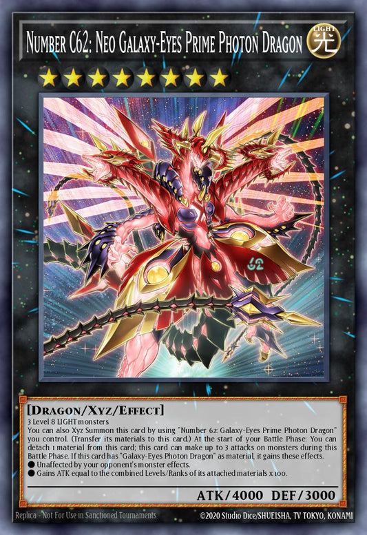 Number C62: Galaxy-Eyes Prime Photon Dragon - MP24-EN069 - 1st Edition - Prismatic Secret Rare