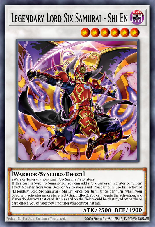 Legendary Lord Six Samurai – Shi En - MP25-EN107 - 1st Edition - Prismatic Secret Rare