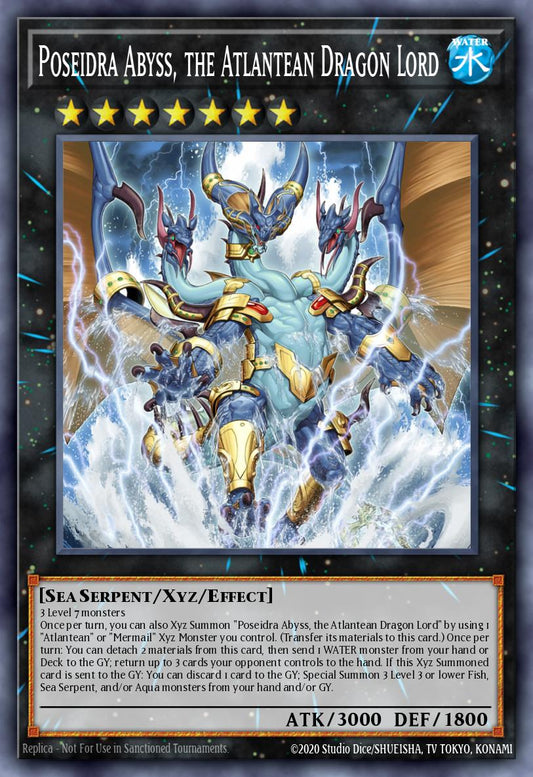 Poseidra Abyss, the Atlantean Dragon Lord - MP25-EN108 - 1st Edition - Prismatic Secret Rare
