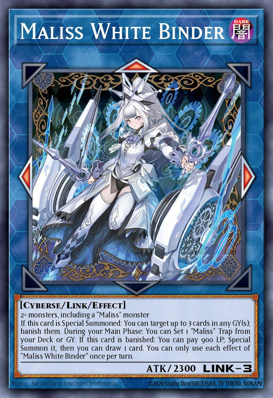 Maliss <Q> White Binder - MP25-EN126 - 1st Edition - Prismatic Secret Rare