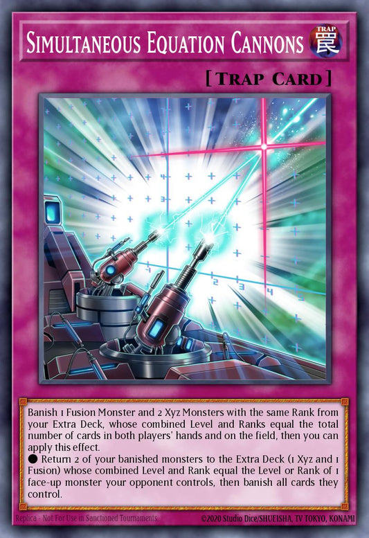 Simultaneous Equation Cannons - MP25-EN076 - 1st Edition - Prismatic Secret Rare
